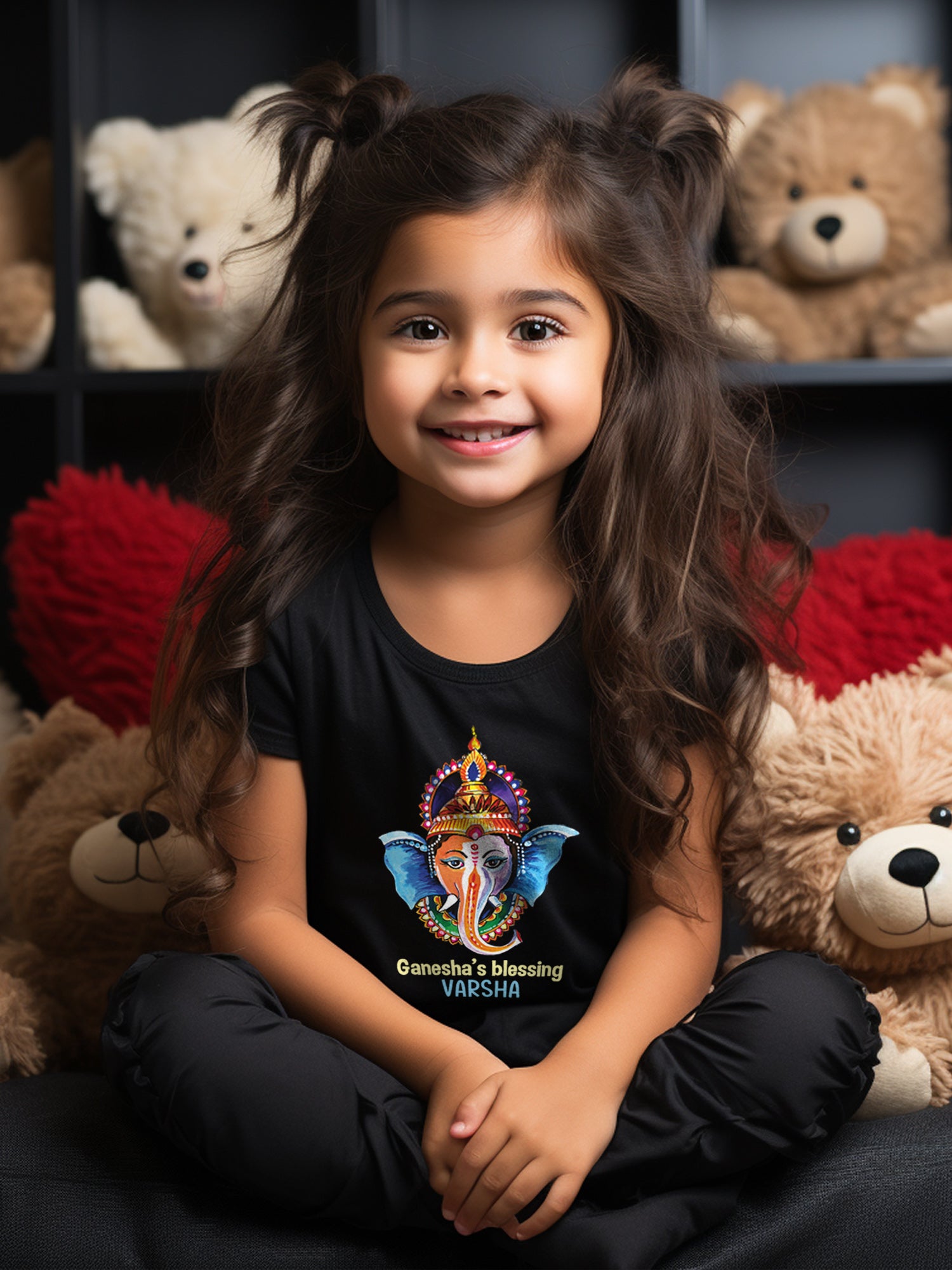 Ganesha's Blessing Kids T Shirt w/ Custom Name