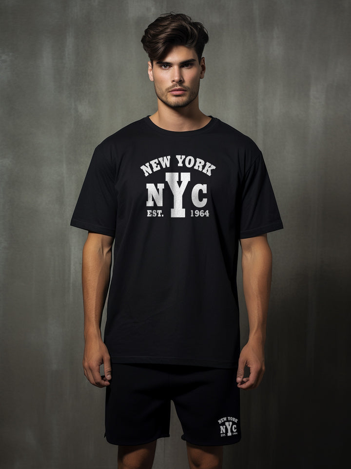 New York Cotton Mens T Shirt and Short Set