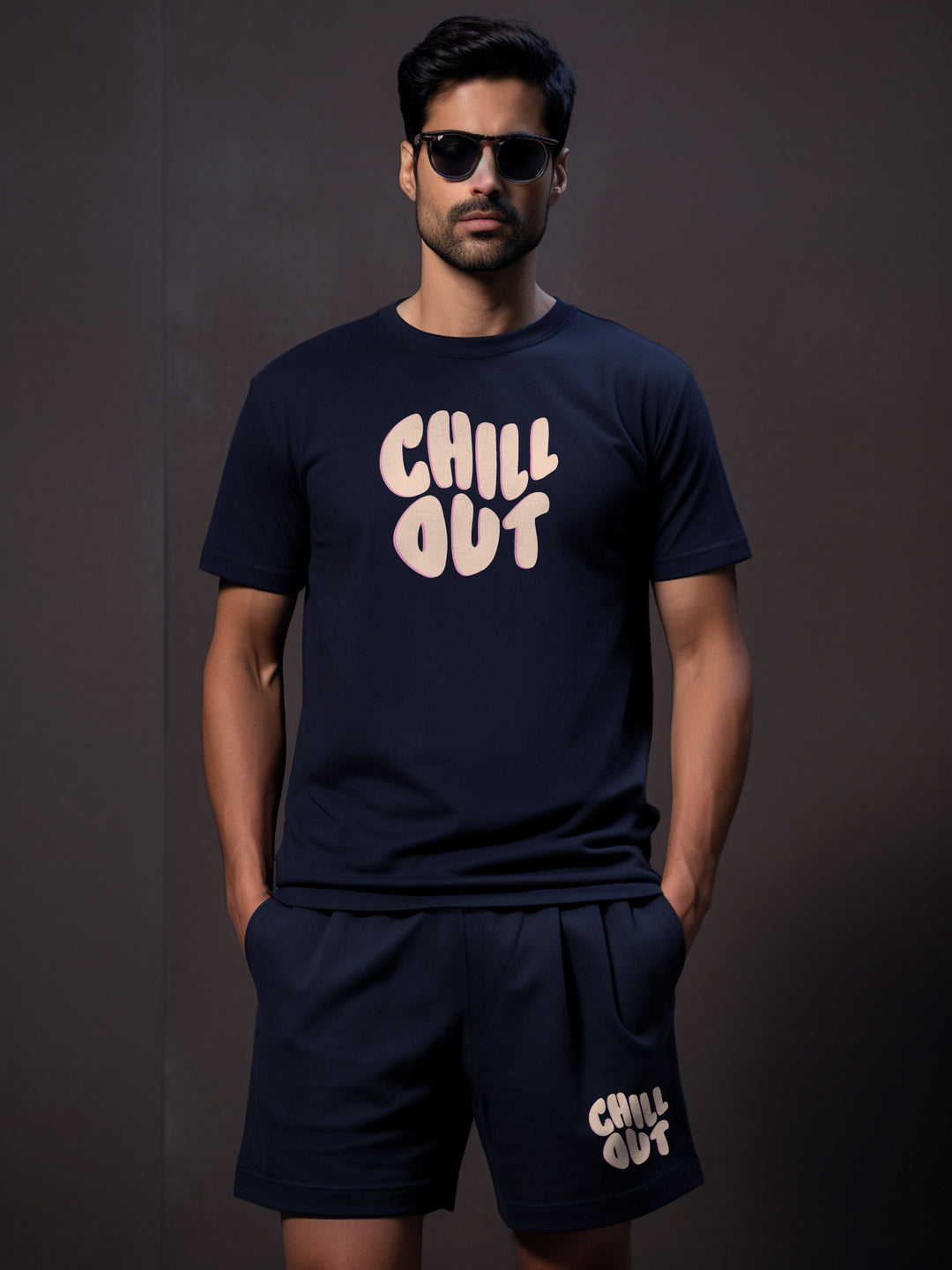 Chill Out Cotton Mens T Shirt and Short Set
