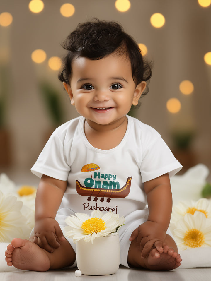 Happy Onam Kids T Shirt w/ Custom Name