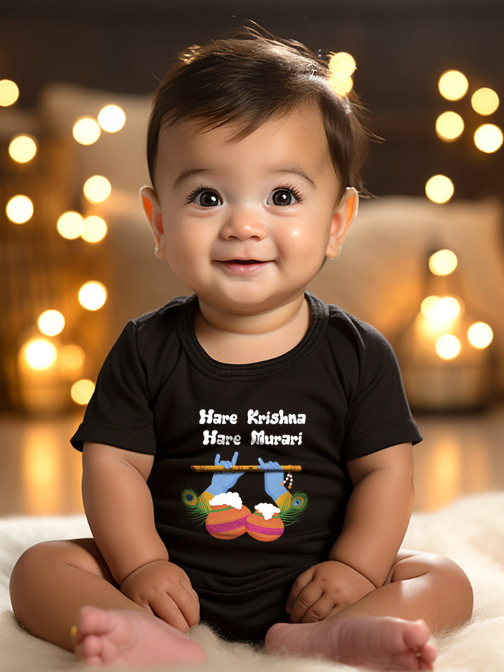 Hare Krishna Hare Murari Baby Romper | Onesies