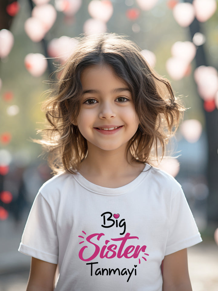 Big Sister W/ Custom Name KIDS T SHIRT