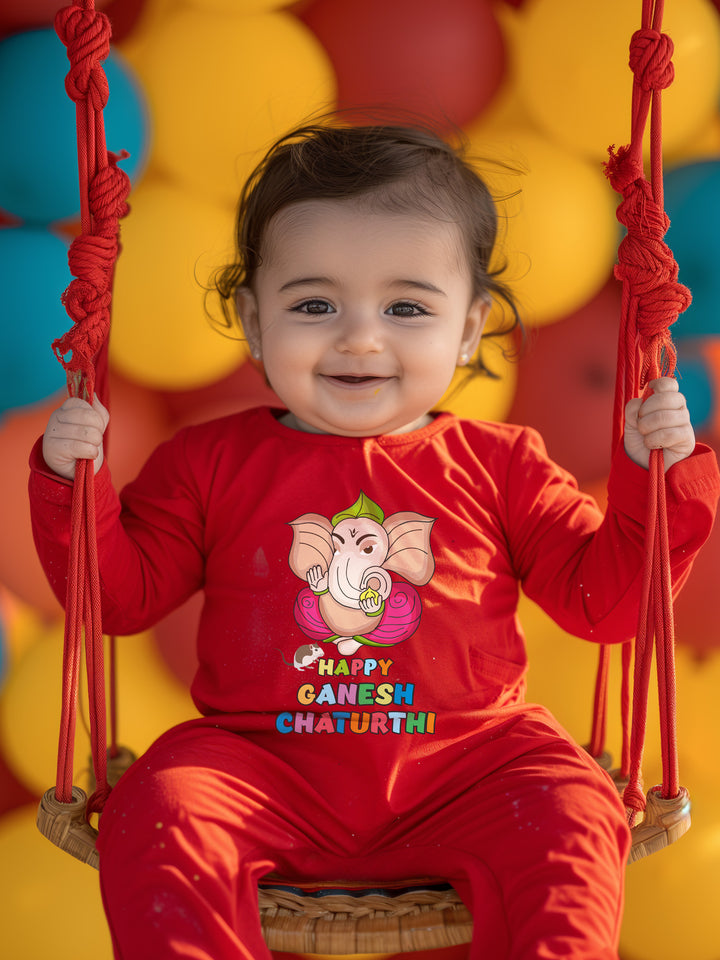 Happy Ganesh Chaturthi Baby Romper | Onesies