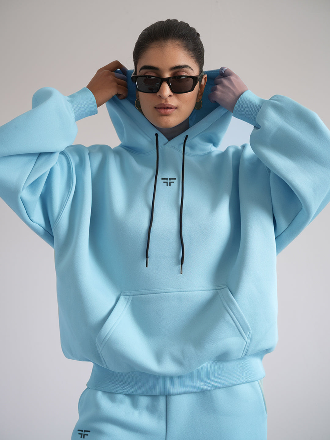 Turquoise Thermal Co-ord Set (Hoodie and Jogger Combo)