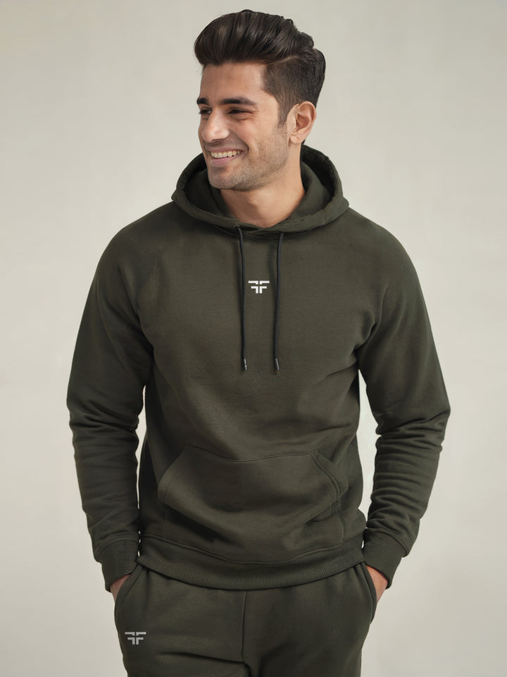 || GREEN THERMAL CO-ORD SET (HOODIE AND JOGGER COMBO) ||