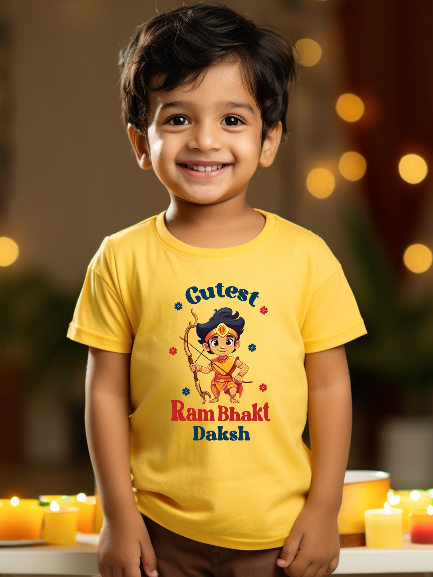 Cutest Ram Bhakt Kids T Shirt w/ Custom Name