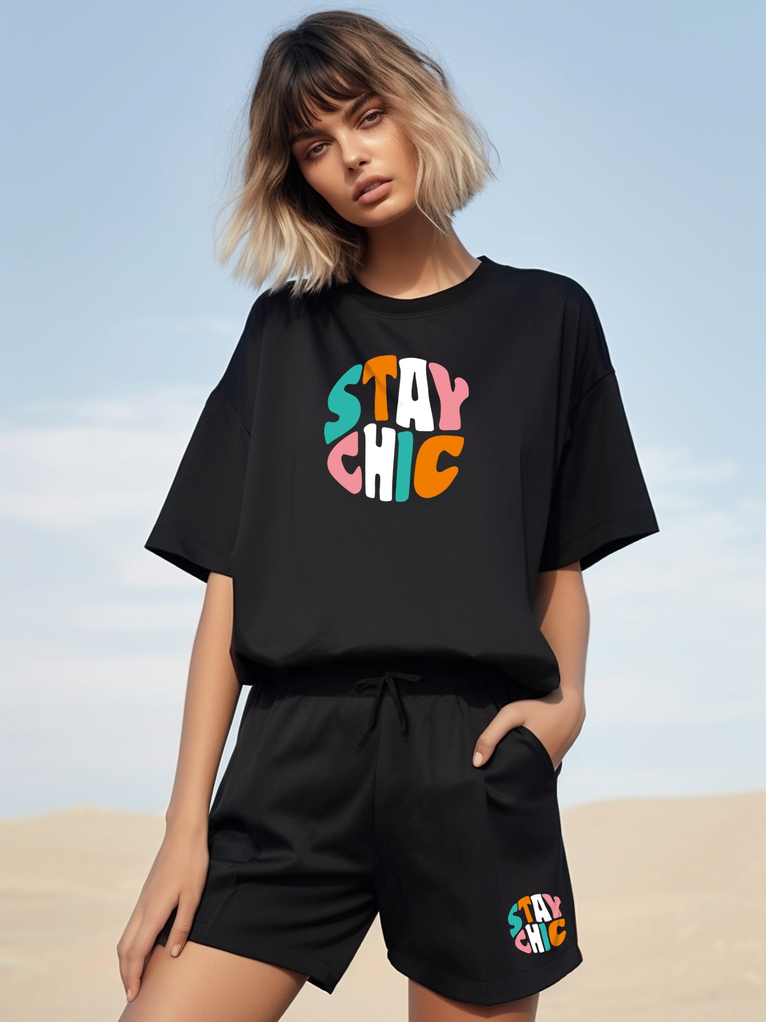 90's Baby Oversize T-Shirt & Short Set