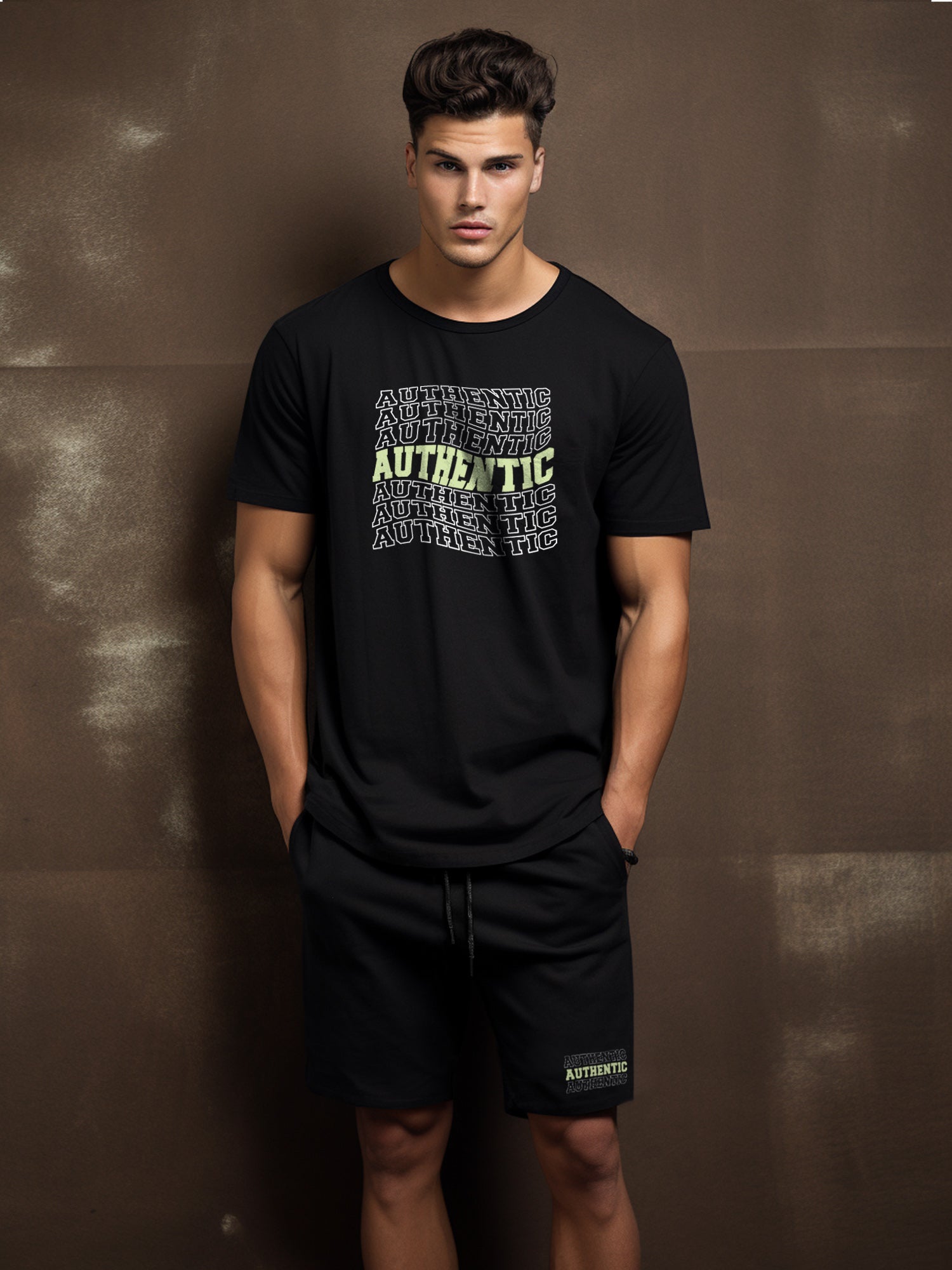 Authentic Cotton Mens T Shirt and Short Set