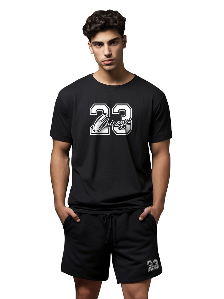 23 Chicago Cotton Mens T Shirt and Short Set