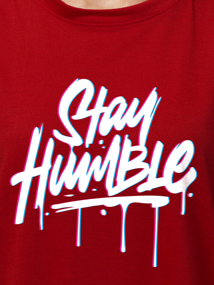 Stay Humble Cotton Mens T Shirt and Short Set
