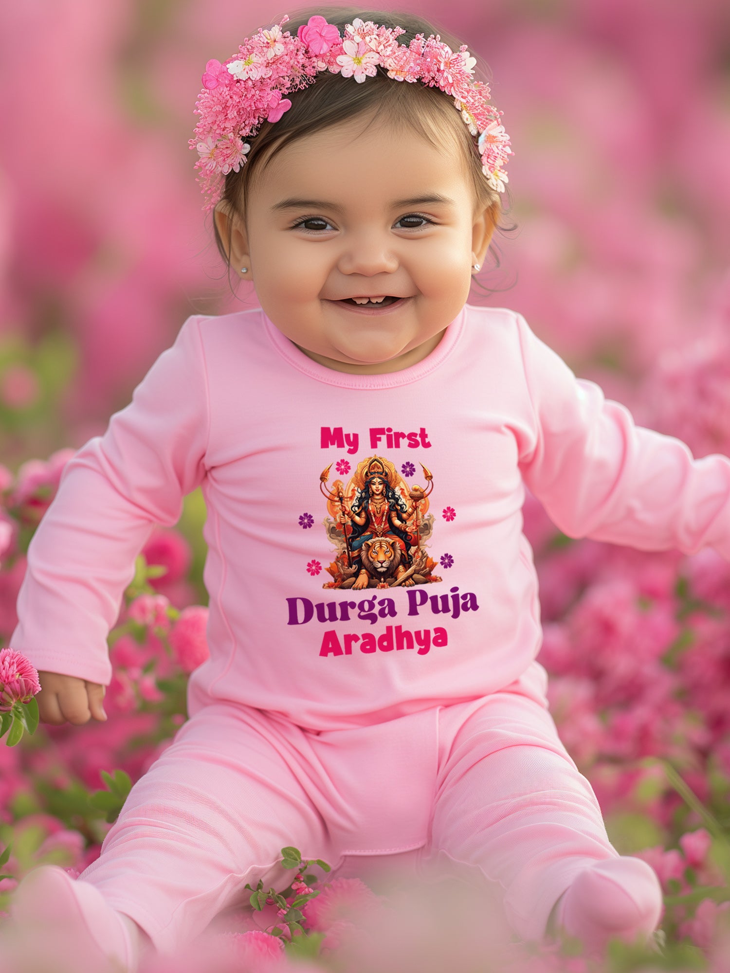 My First Durga Puja Baby Romper | Onesies w/ Custom Name