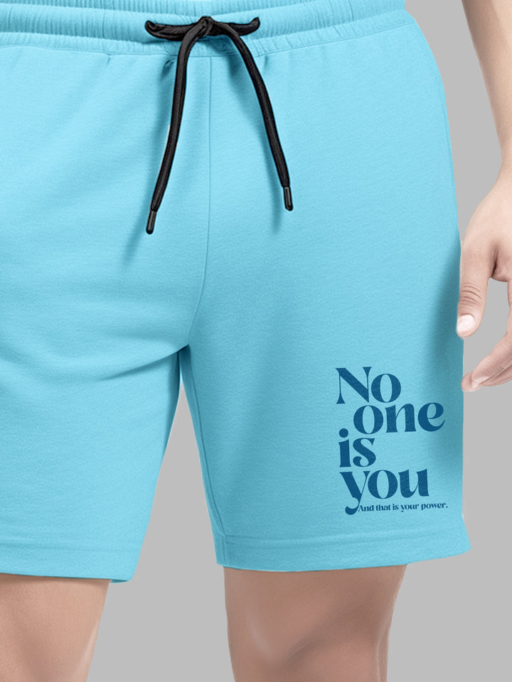 No One Is You Cotton Mens T Shirt and Short Set (Plus Size)