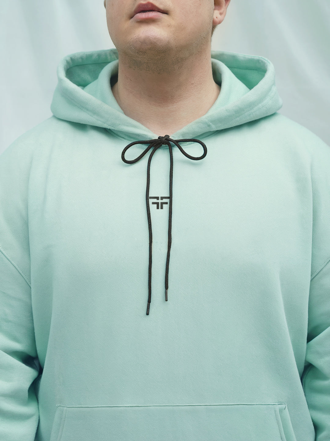 || PLUS SIZE MINT GREEN THERMAL CO-ORD SET (HOODIE & JOGGER COMBO) ||