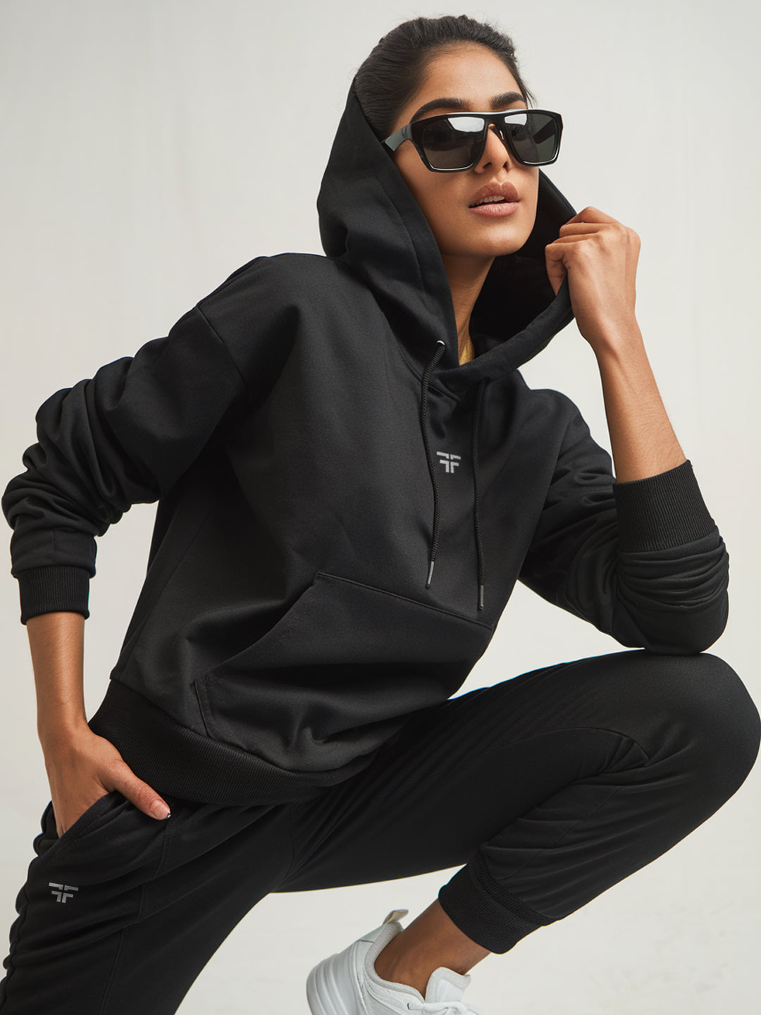 Black Thermal Co-ord Set (Hoodie and Jogger Combo)