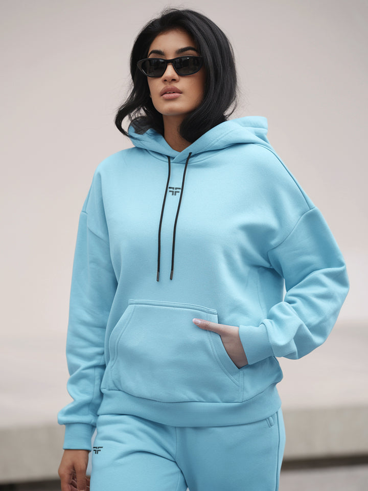 Turquoise Thermal Co-ord Set (Hoodie and Jogger Combo)