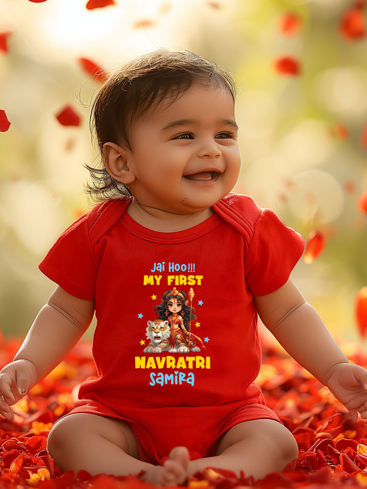 Jai Hoo !!! My First Navratri Baby Romper | Onesies w/ Custom Name