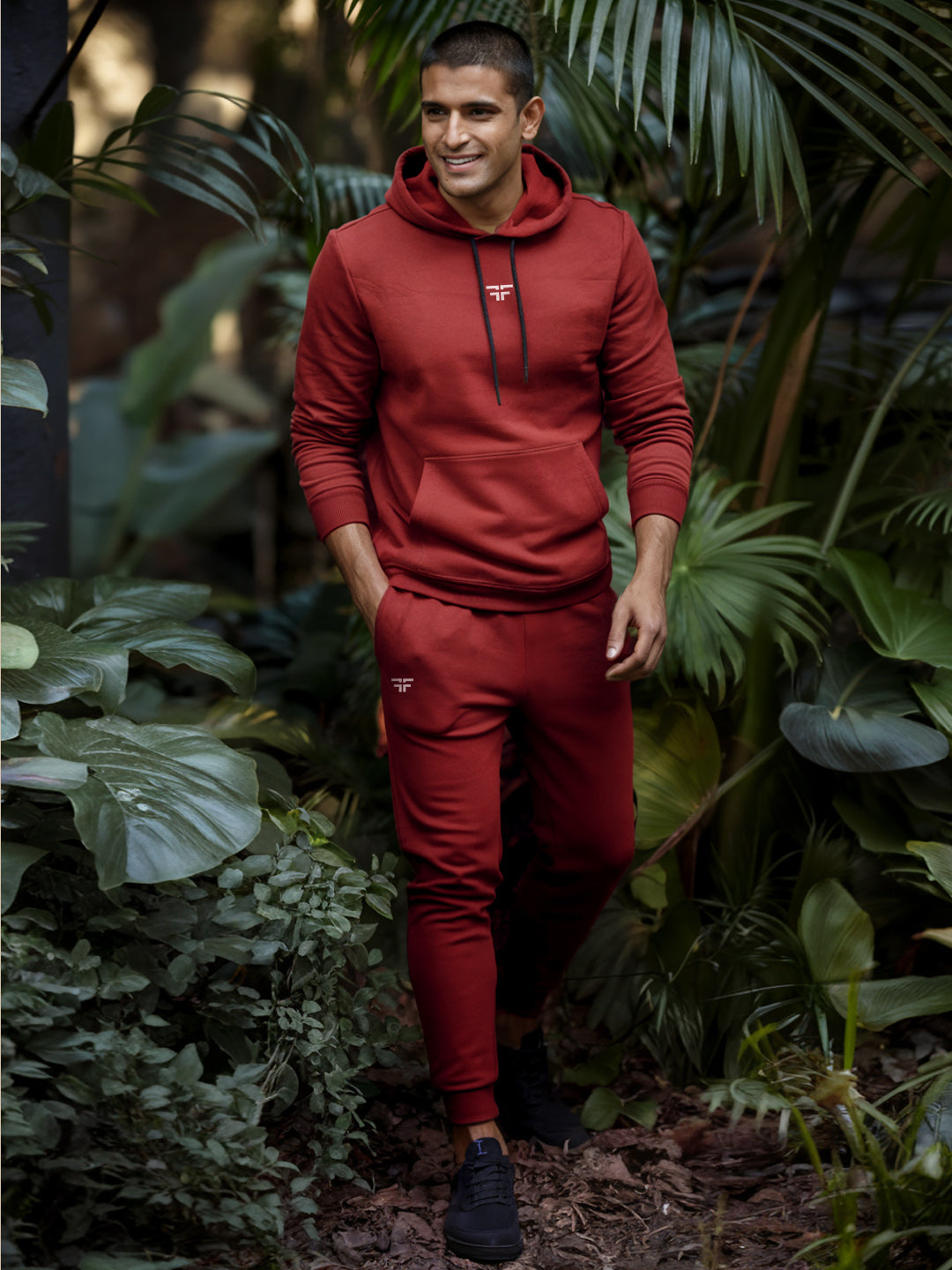 || RED THERMAL CO-ORD SET (HOODIE AND JOGGER COMBO) ||