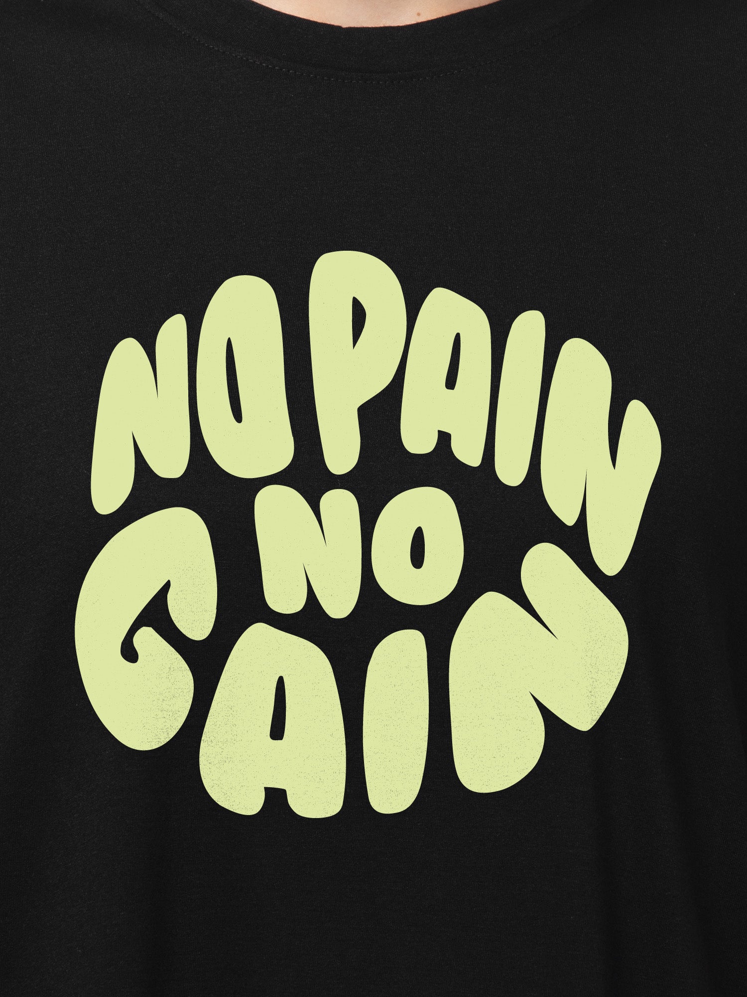 No Pain No Gain Cotton Mens T Shirt and Short Set (Plus Size)