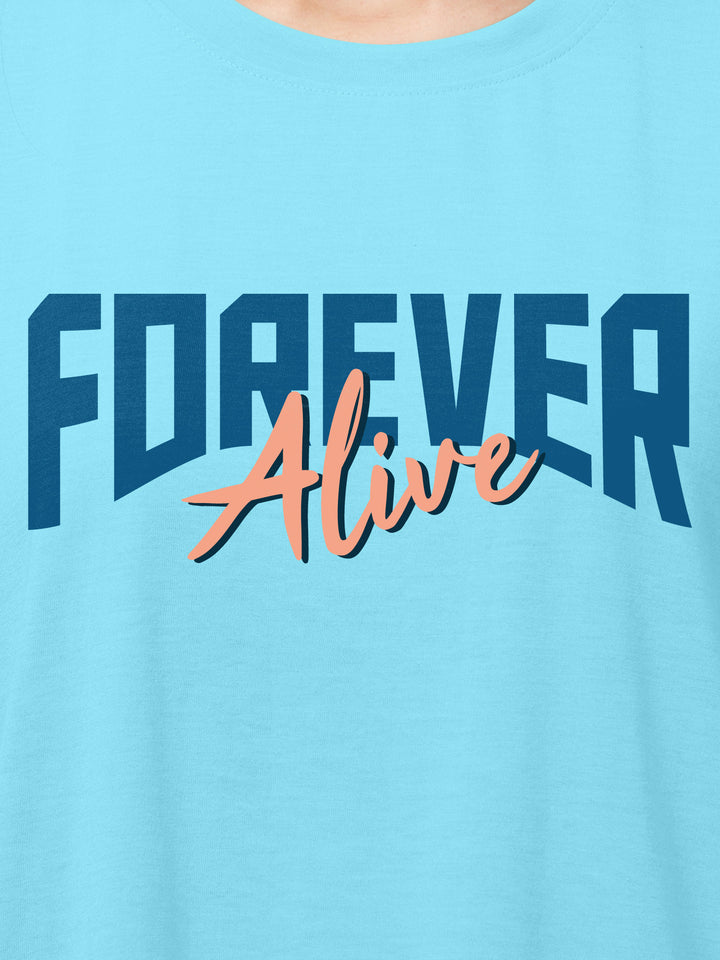 Forever Alive Cotton Mens T Shirt and Short Set (Plus Size)