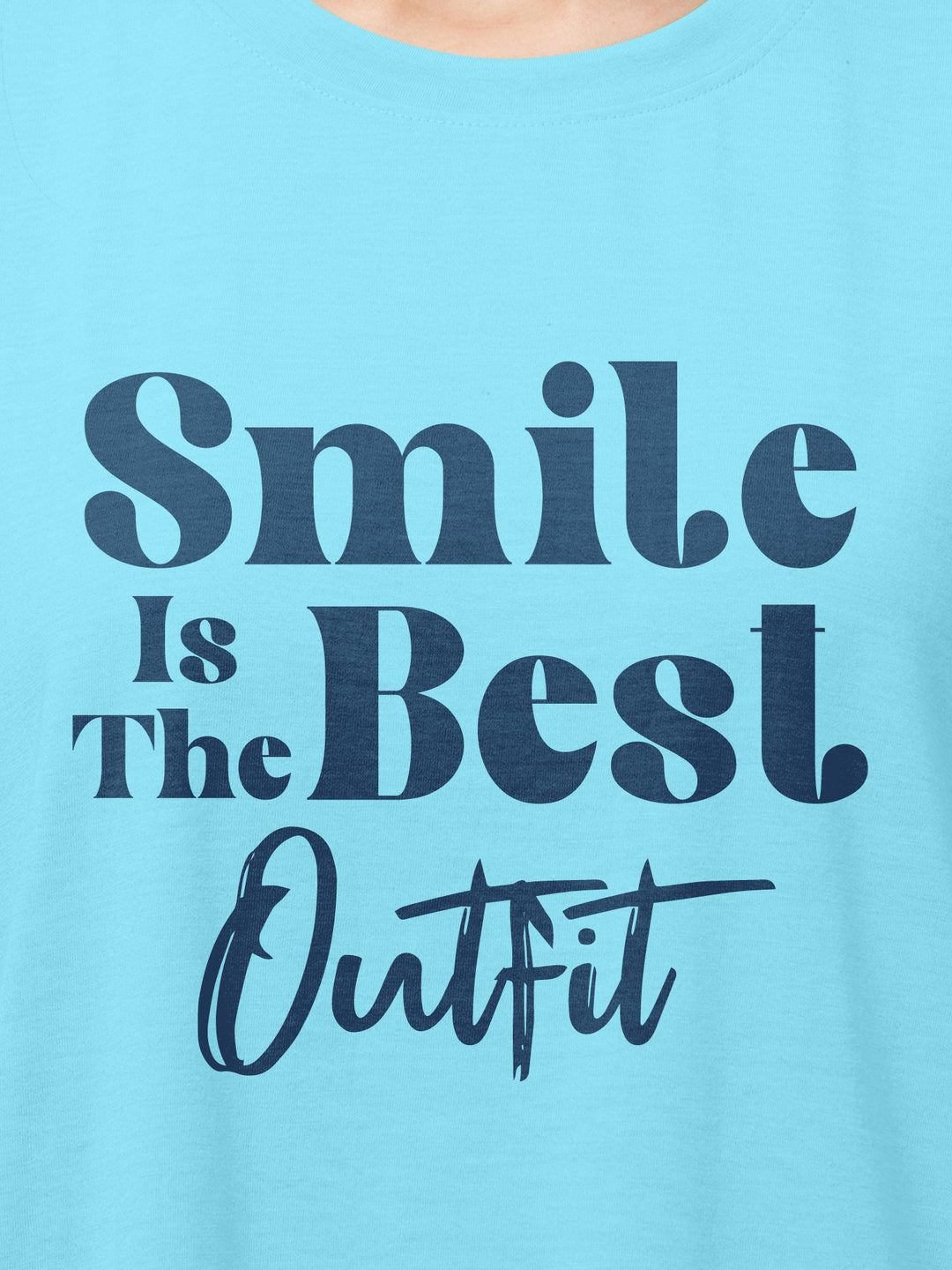 Smile Is The Best Cotton Mens T Shirt and Short Set(Plus Size)