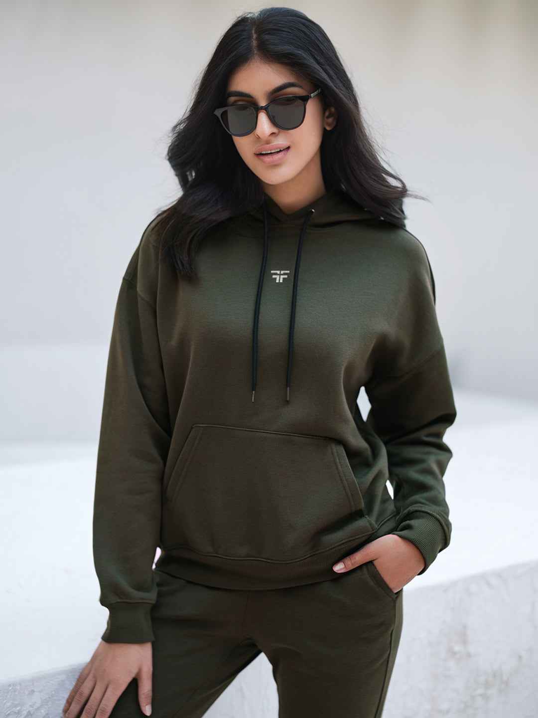 Green Thermal Co-ord Set (Hoodie and Jogger Combo)