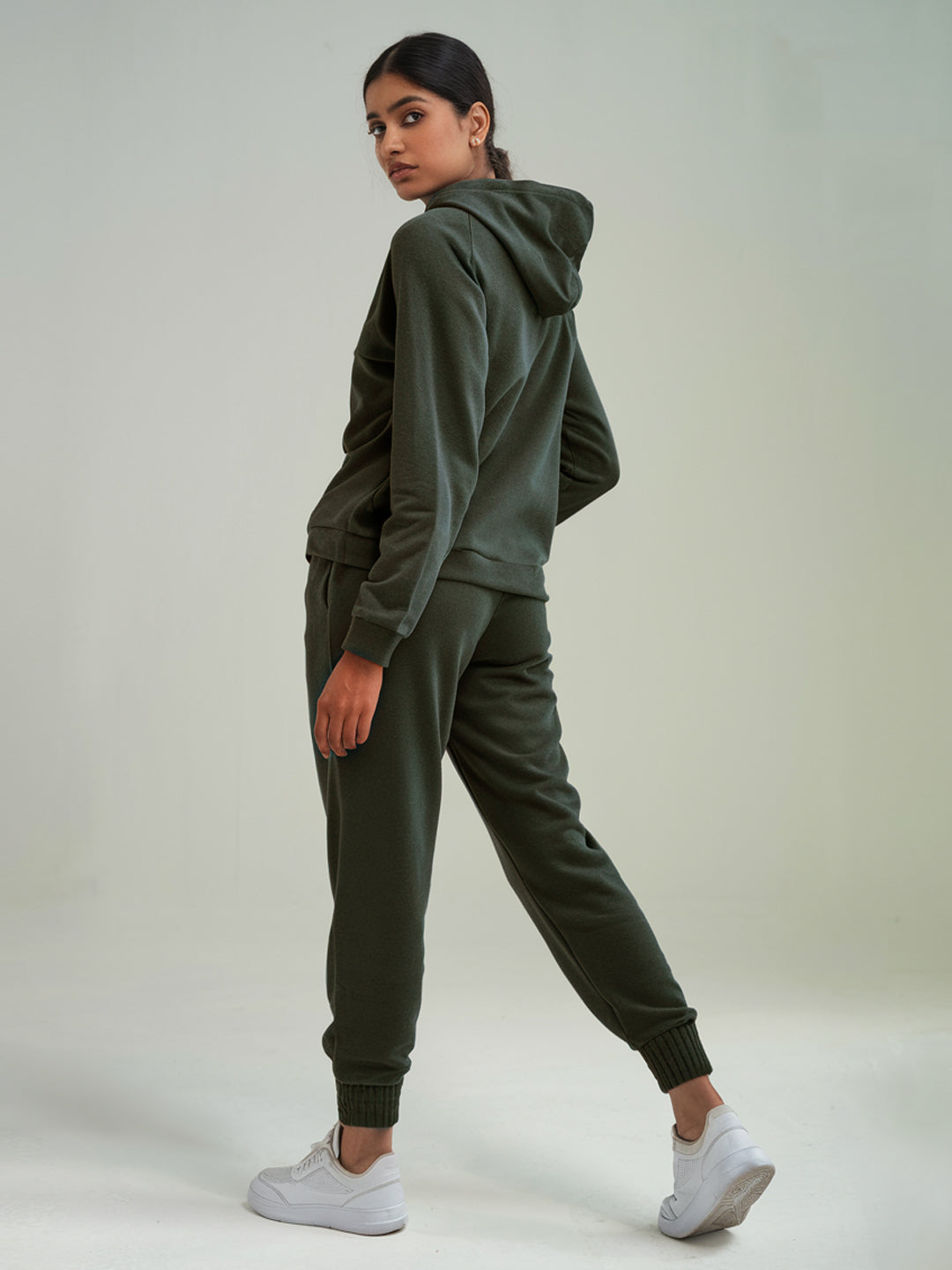 Green Thermal Co ord Set Hoodie and Jogger Combo FflirtyGo