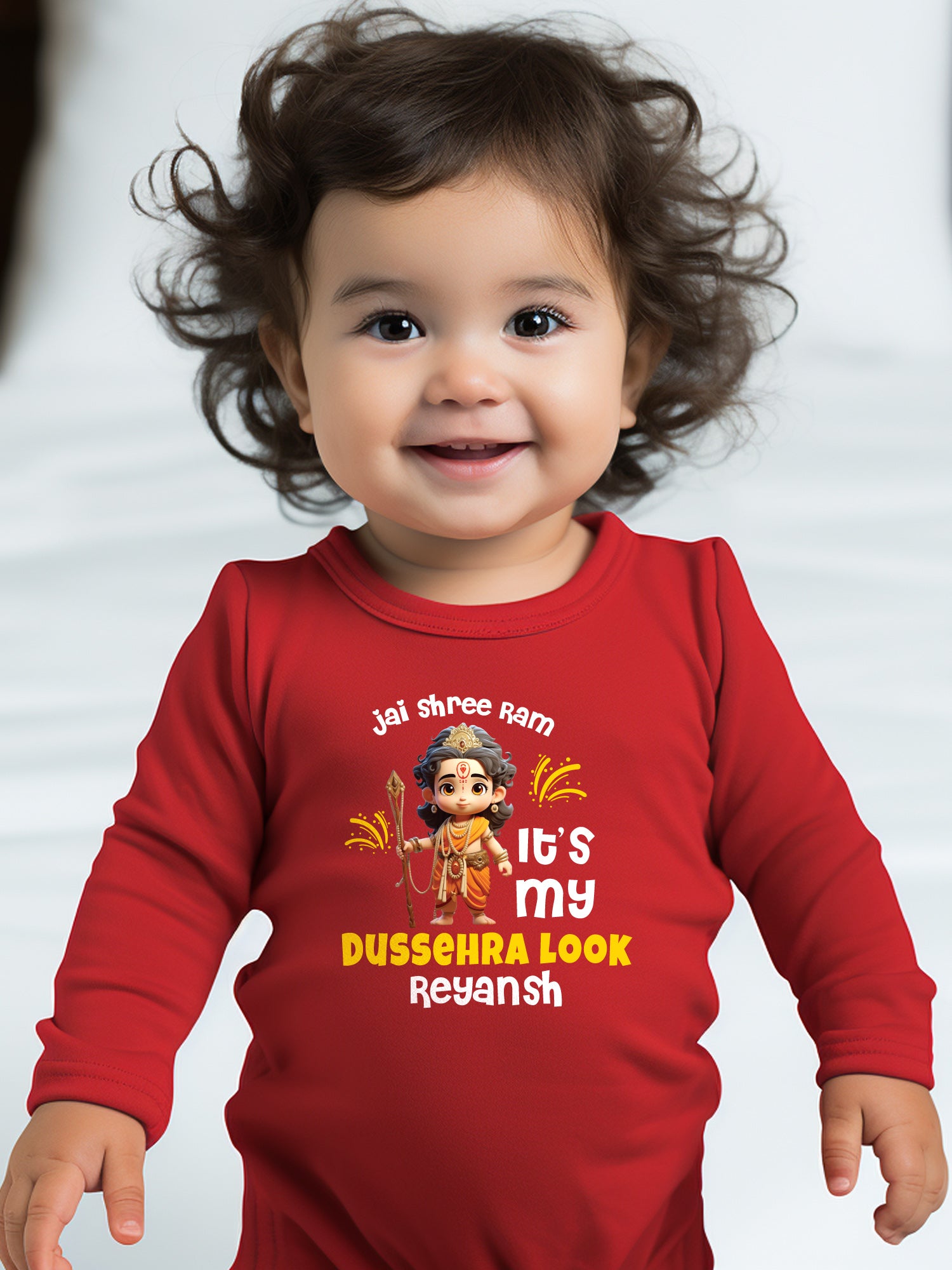 Jai Shree Ram It's My Dussehra Look Baby Romper | Onesies w/ Custom Name