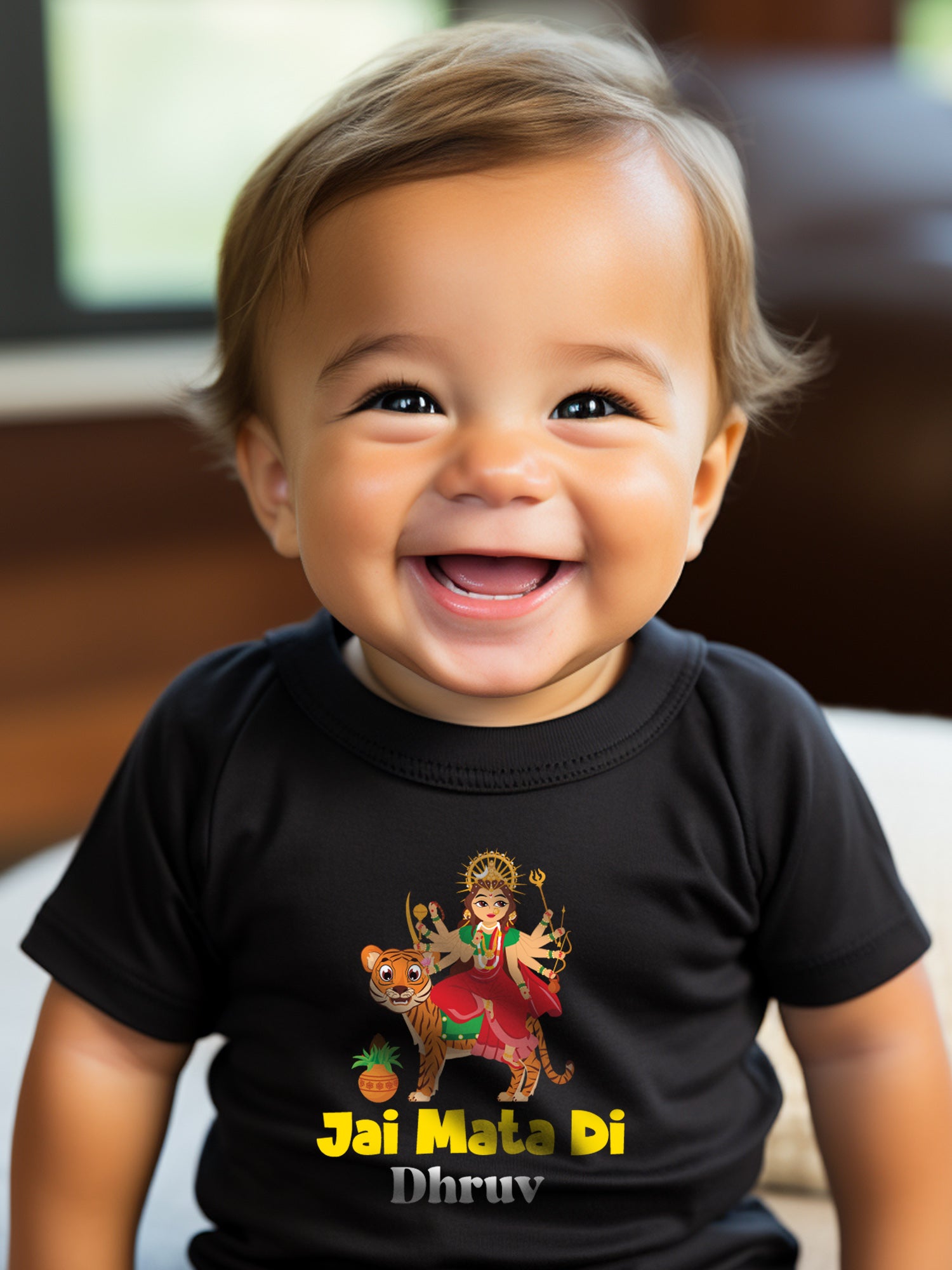 Jai Mata Di Kids T Shirt w/ Custom Name