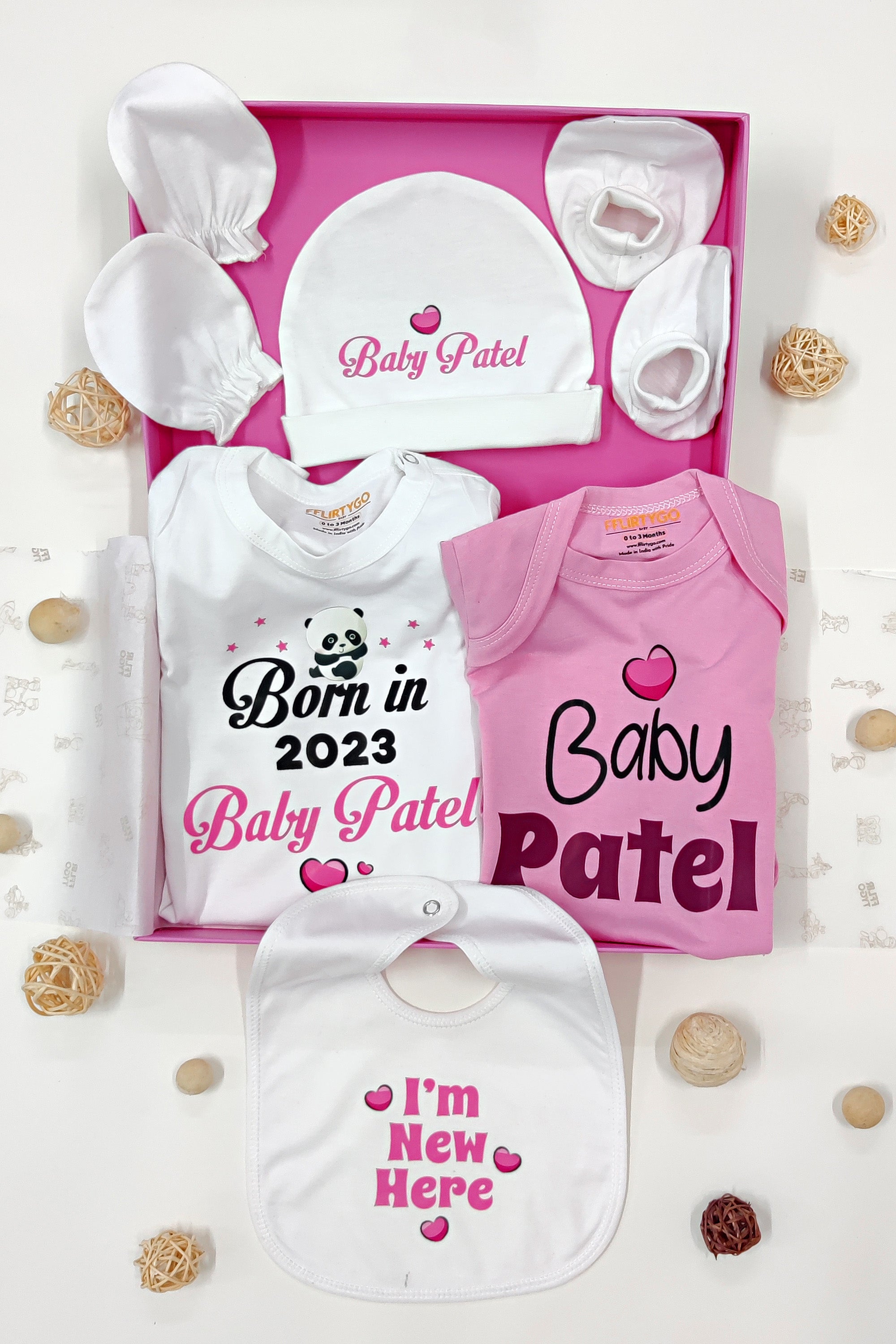 Stellar Welcome: Personalized Newborn Baby Gift Set