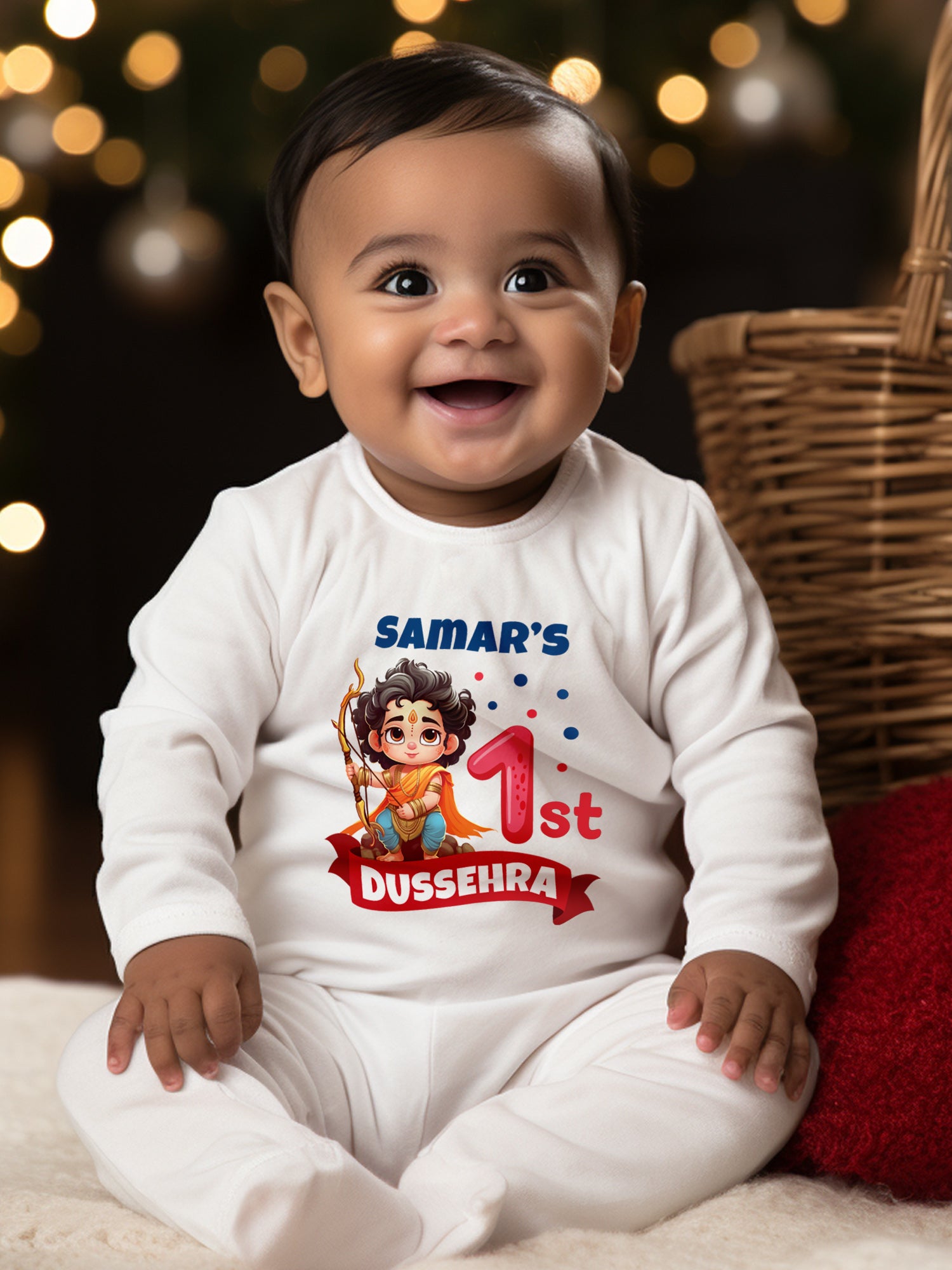 My 1st Dussehra Baby Romper | Onesies w/ Custom Name