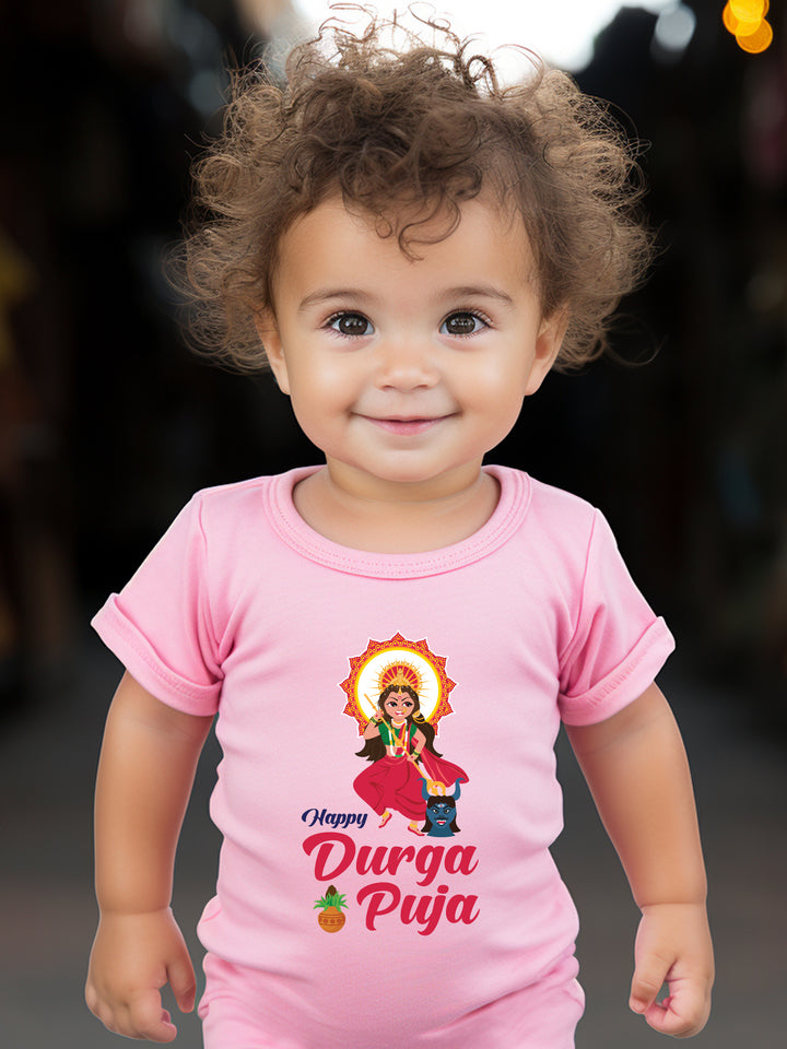 Happy Durga Puja Baby Romper | Onesies