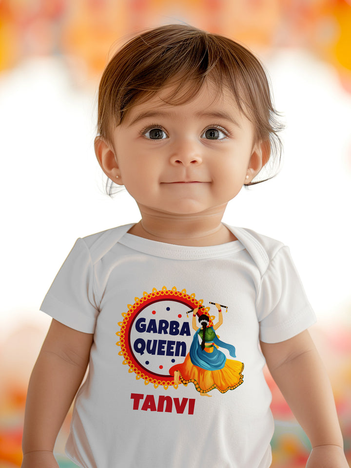 Garba Queen Baby Romper | Onesies w/ Custom Name