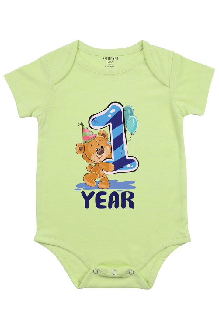 Happy One Year Milestone Baby Romper | Onesies w/ Custom Name