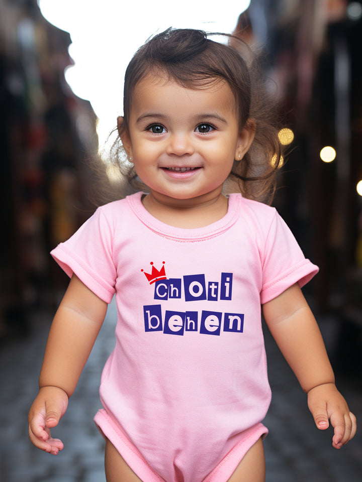 Choti Behen in Box Design Baby Romper | Onesies