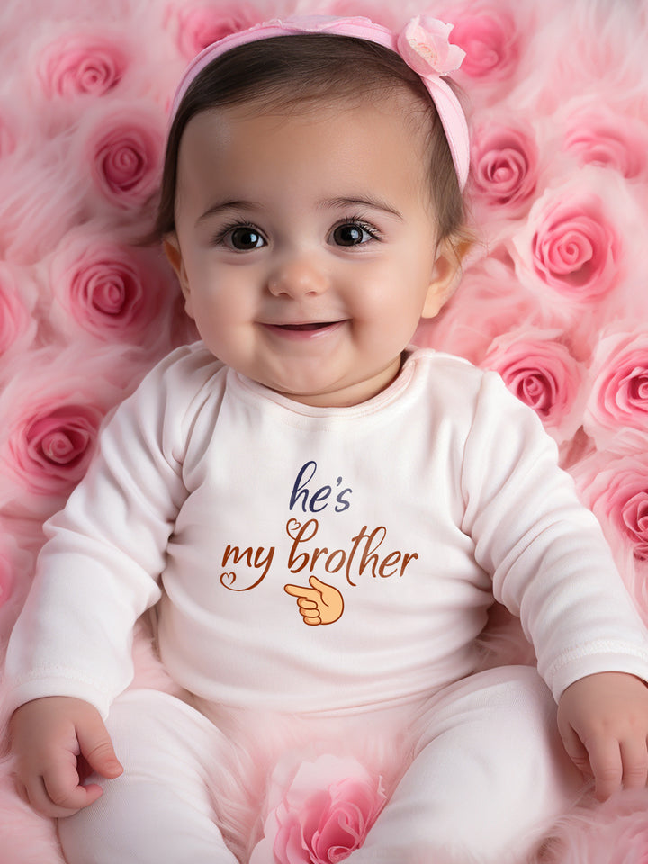 He Is My Brother Baby Romper | Onesies