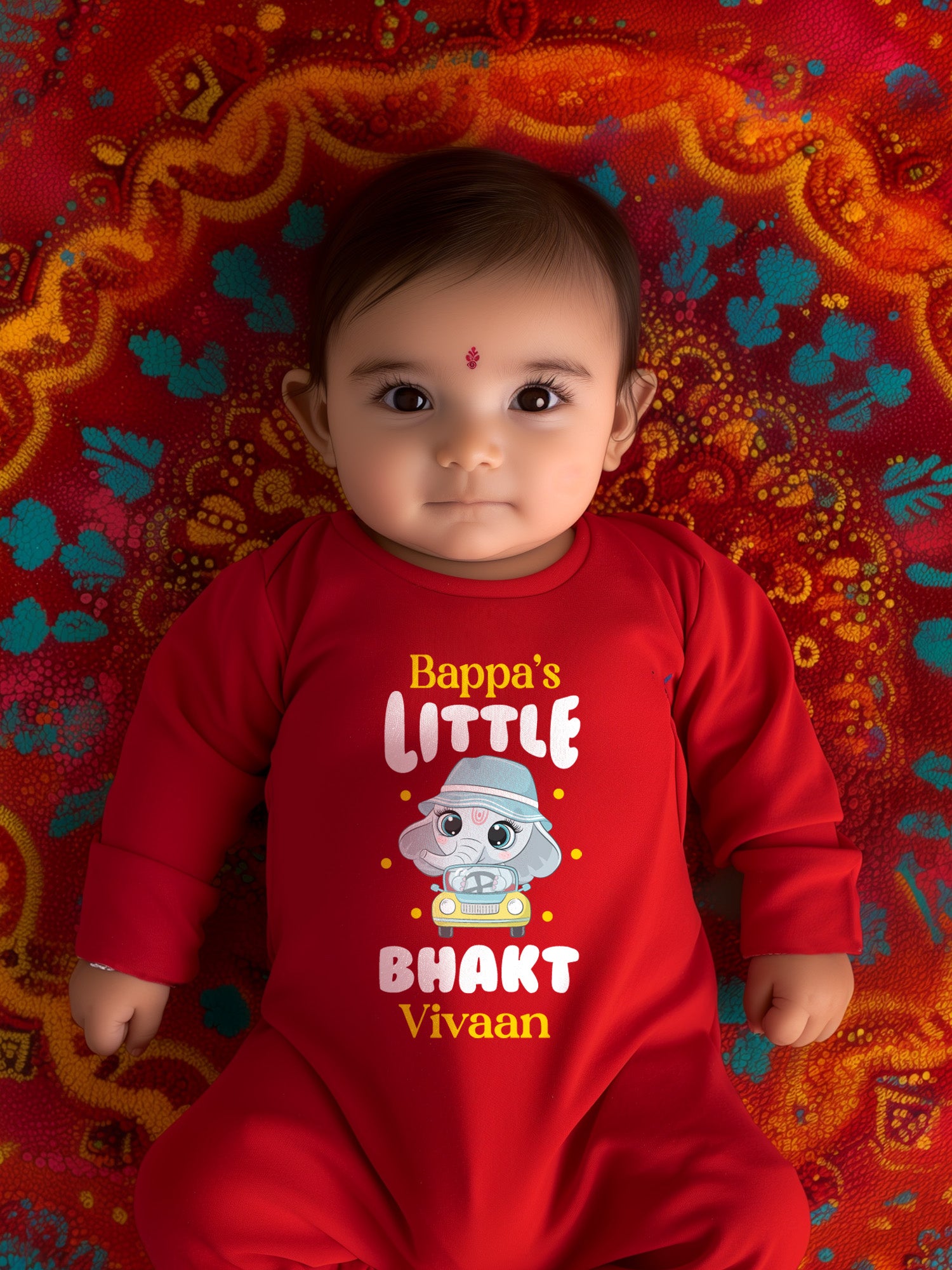 Bappa's Little BHAKT Baby Romper | Onesies w/ Custom Name