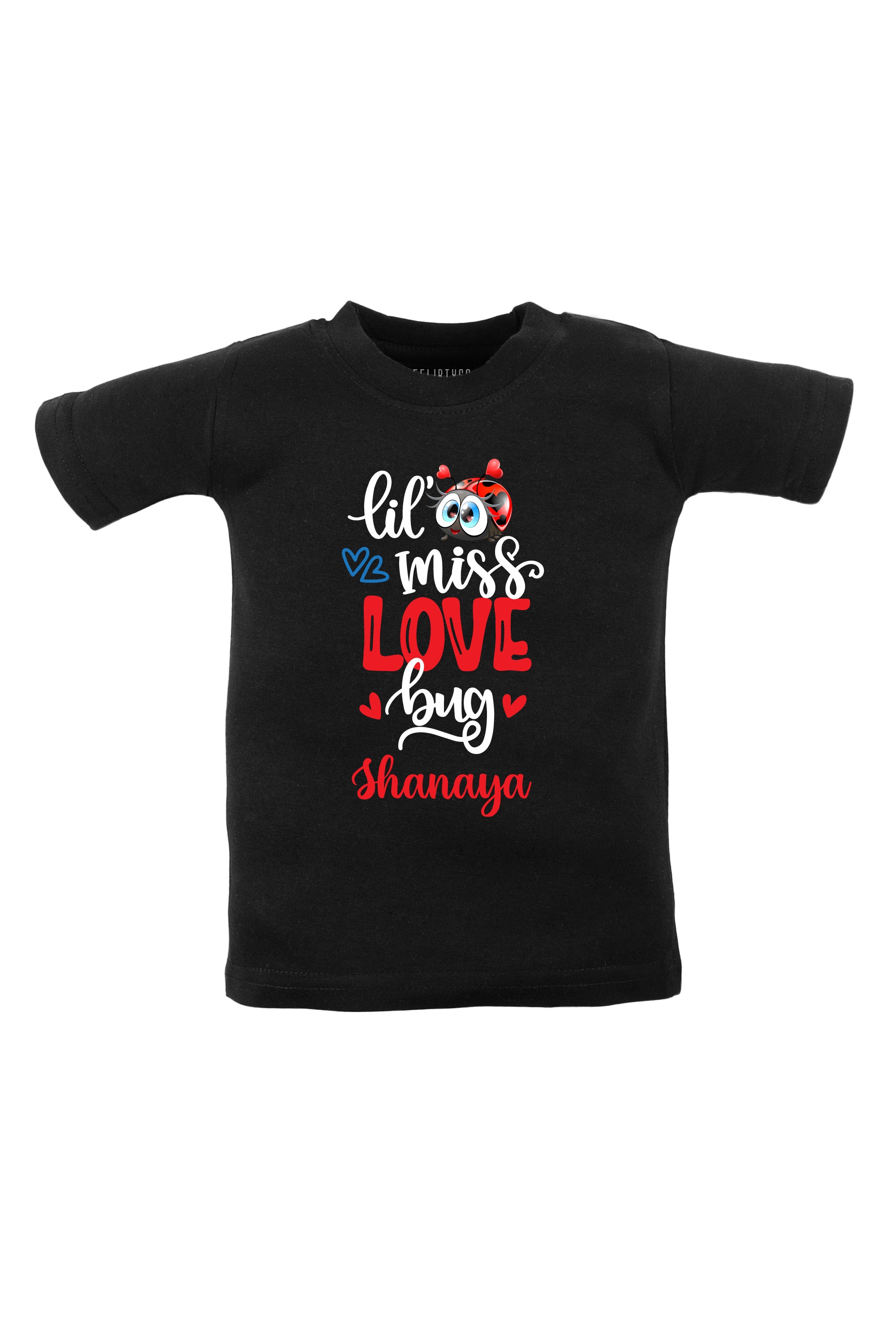 Lil Miss Love Bug Kids T Shirt w/ Custom Name