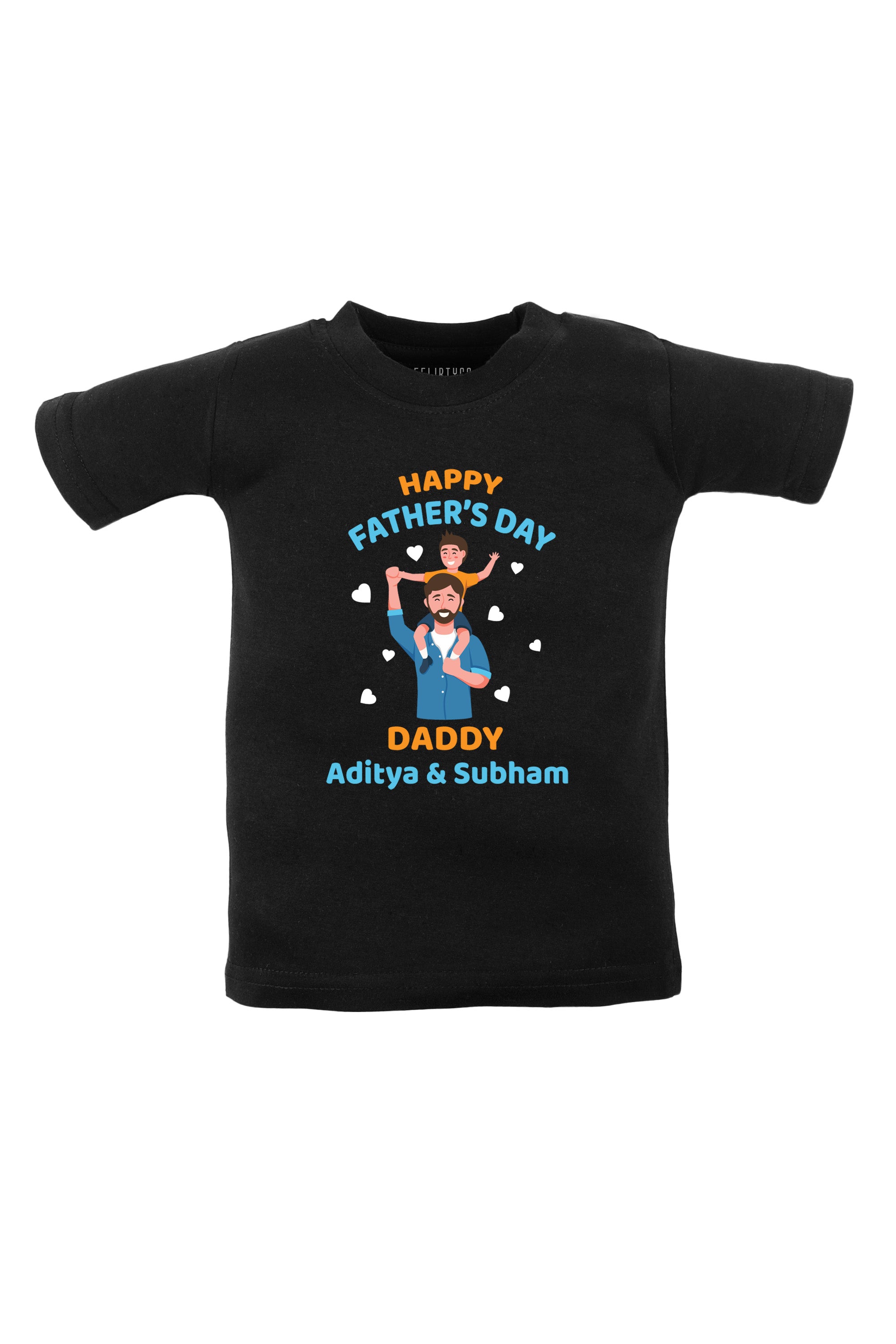 Happy Father's Day Daddy Kids Tshirt w/ Custom Name