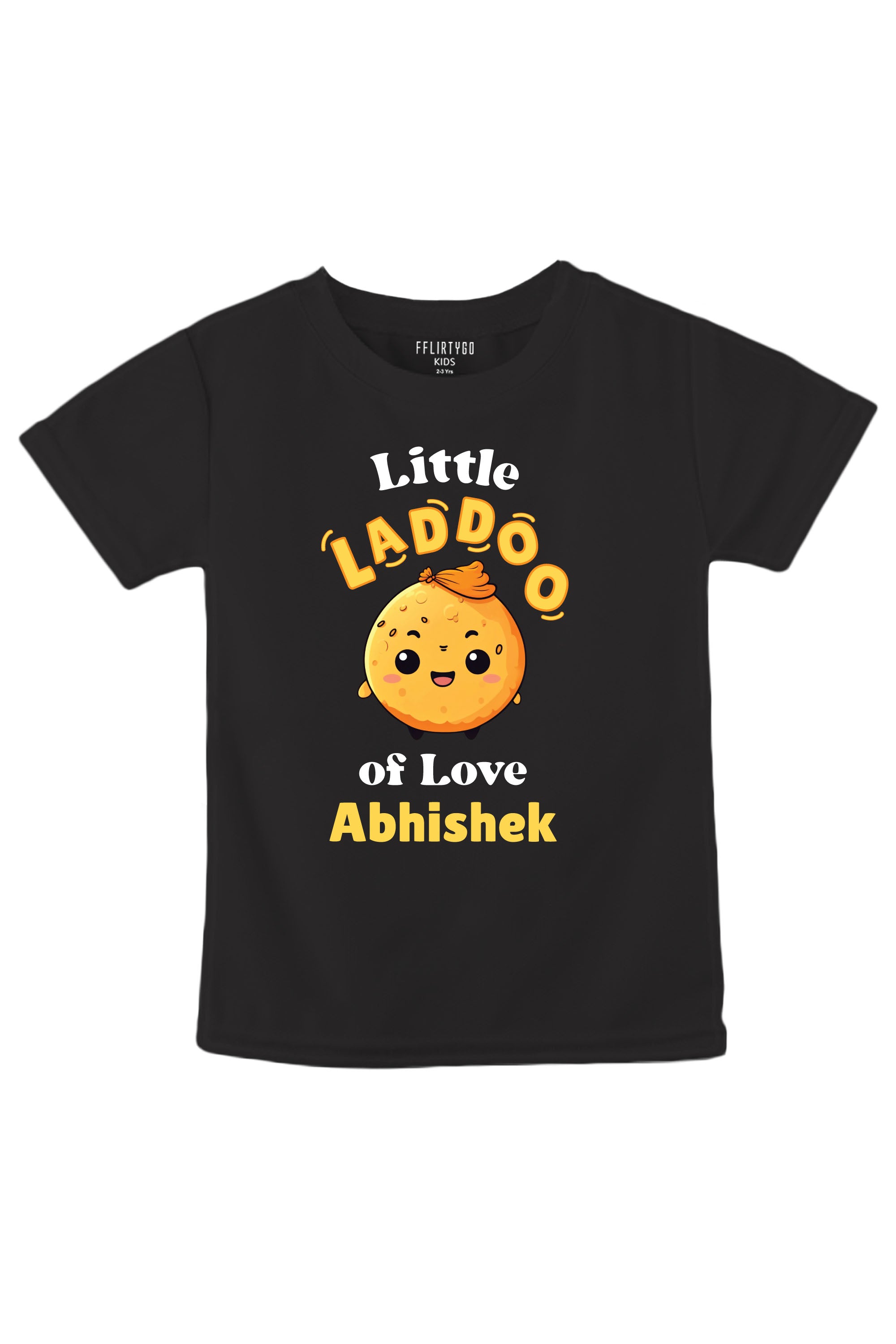 Little Laddoo Of Love Kids T Shirt w/ Custom Name