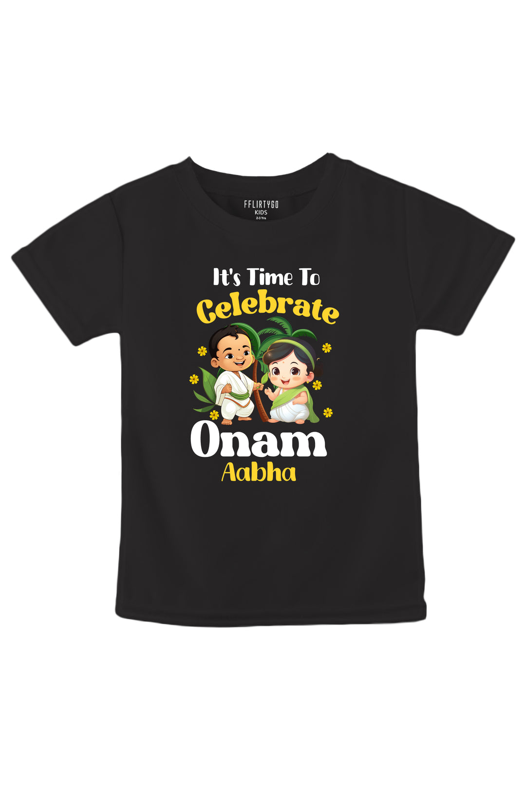 It's Time To Celebrate Onam Kids T Shirt w/ Custom Name