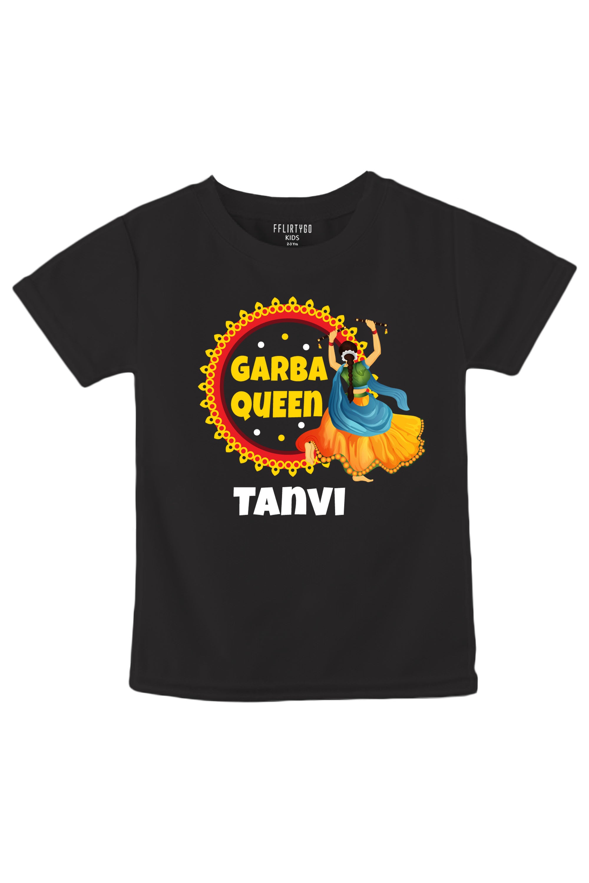 Garba Queen Kids T Shirt w/ Custom Name