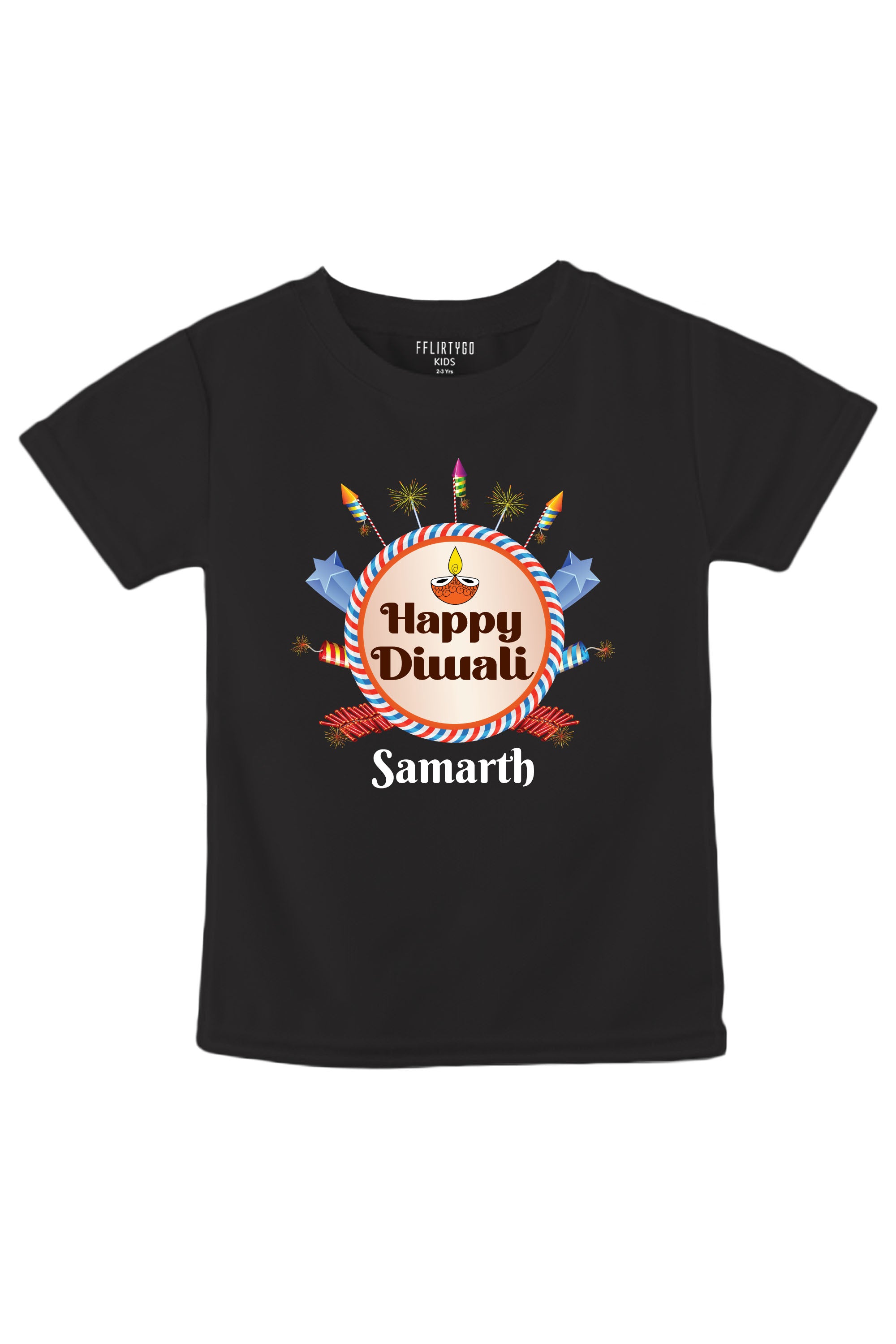 Happy Diwali Kids T Shirt w/ Custom Name