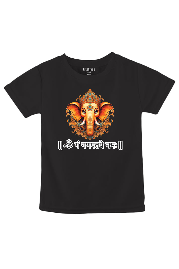 Om Ganpataye Namo Kids T Shirt