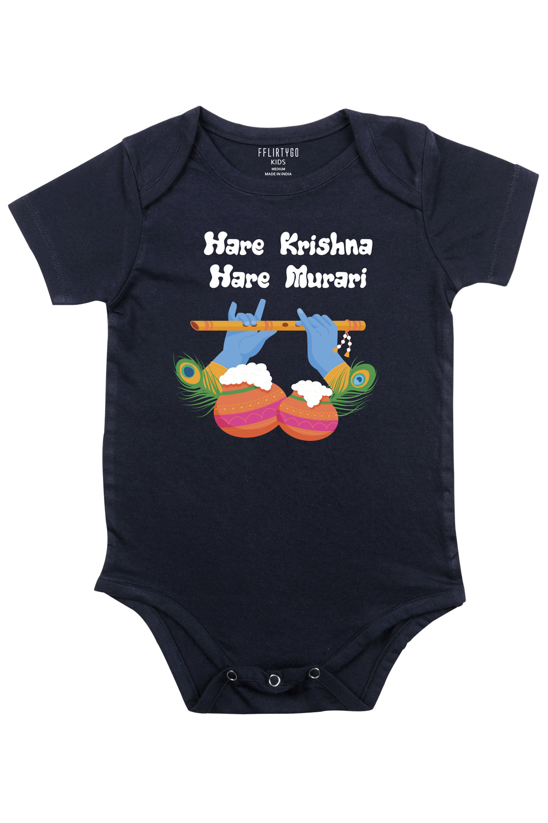 Hare Krishna Hare Murari Baby Romper | Onesies