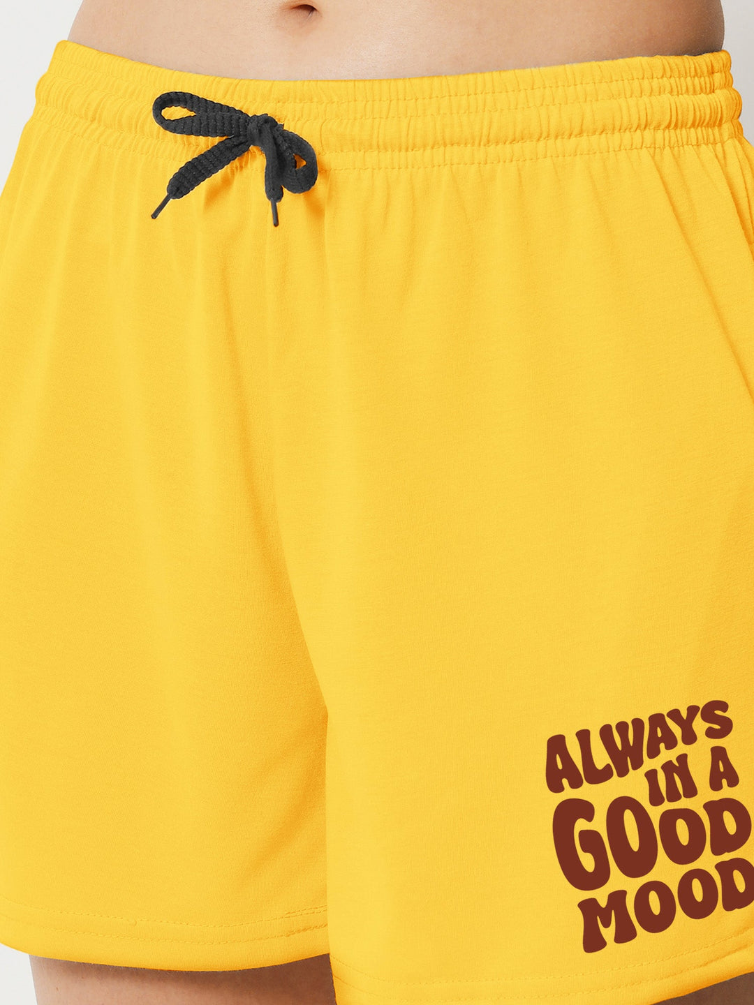 Always in Good Mood Cotton Girls T Shirt and Short Set