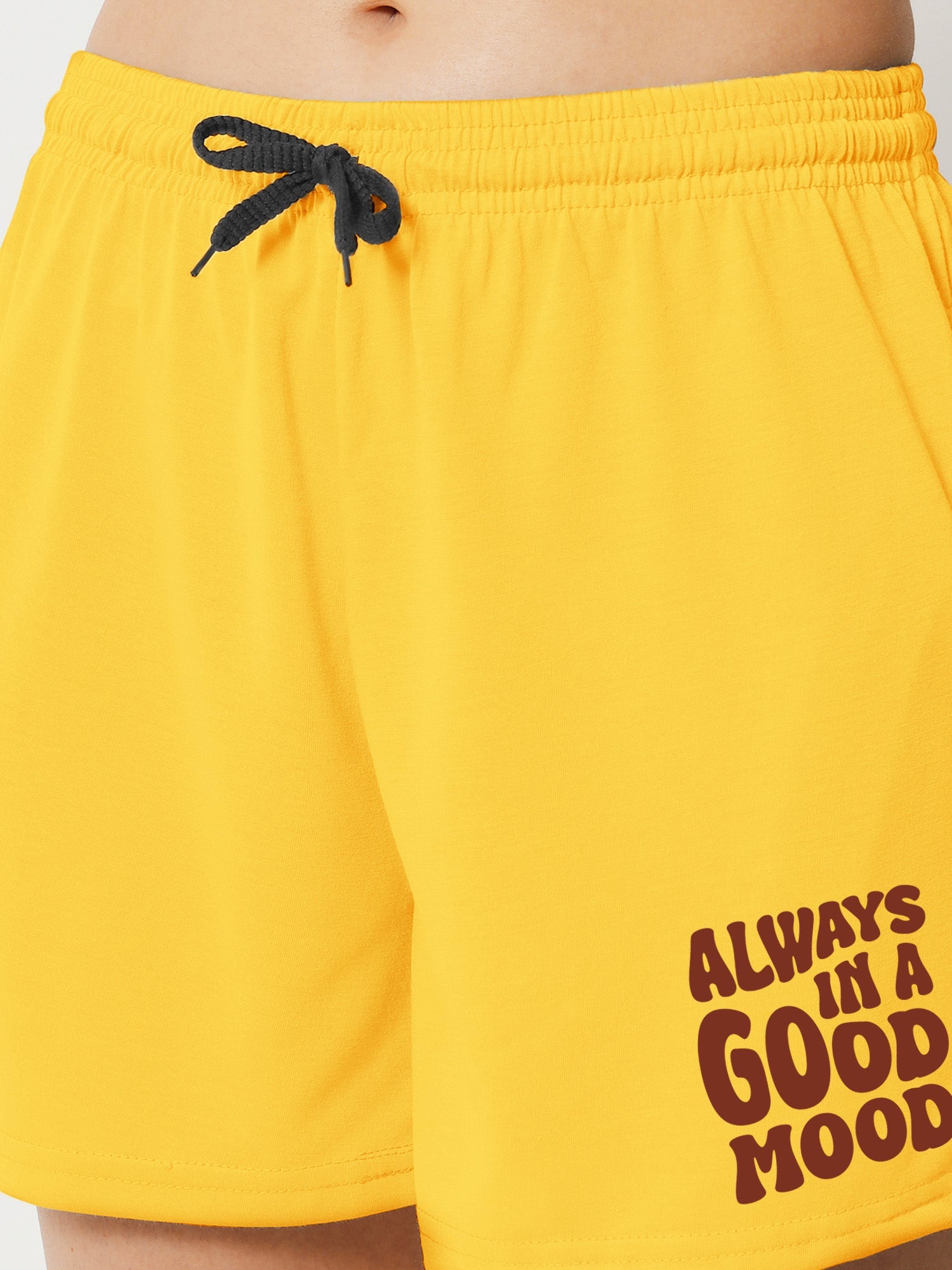 Always in Good Mood Cotton Girls T Shirt and Short Set