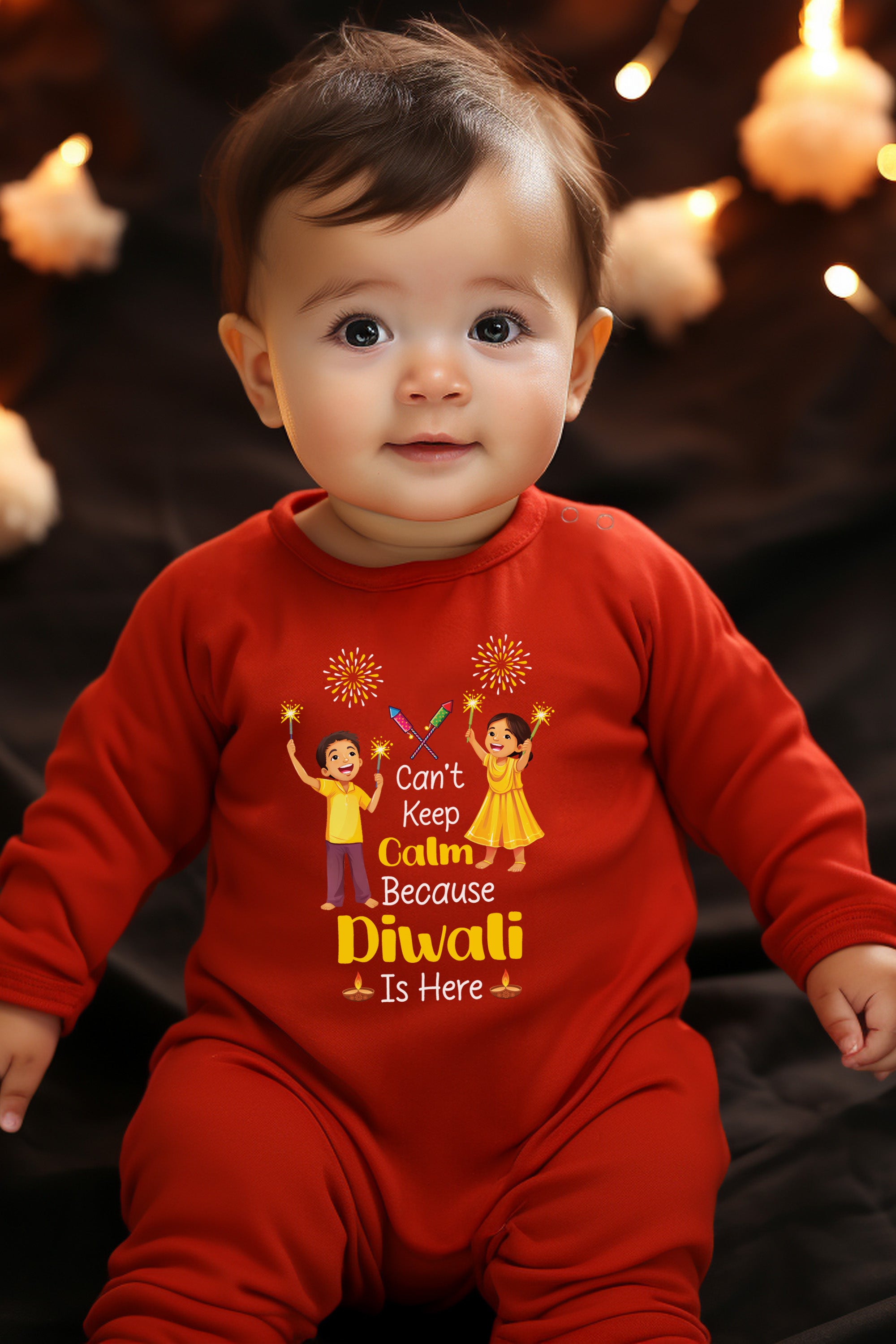 Can't Keep Calm Because Diwali Is Here Baby Romper | Onesies