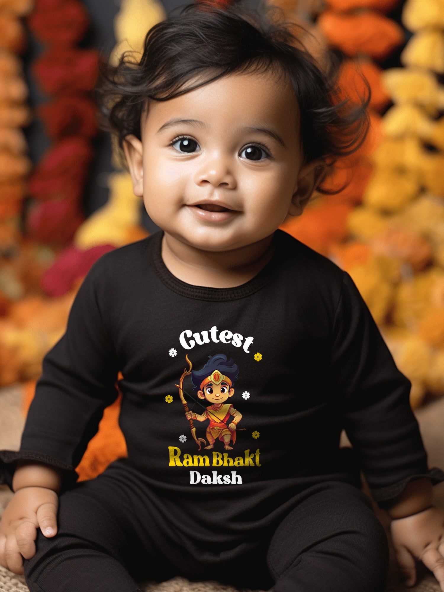 Cutest Ram Bhakt Baby Romper | Onesies w/ Custom Name