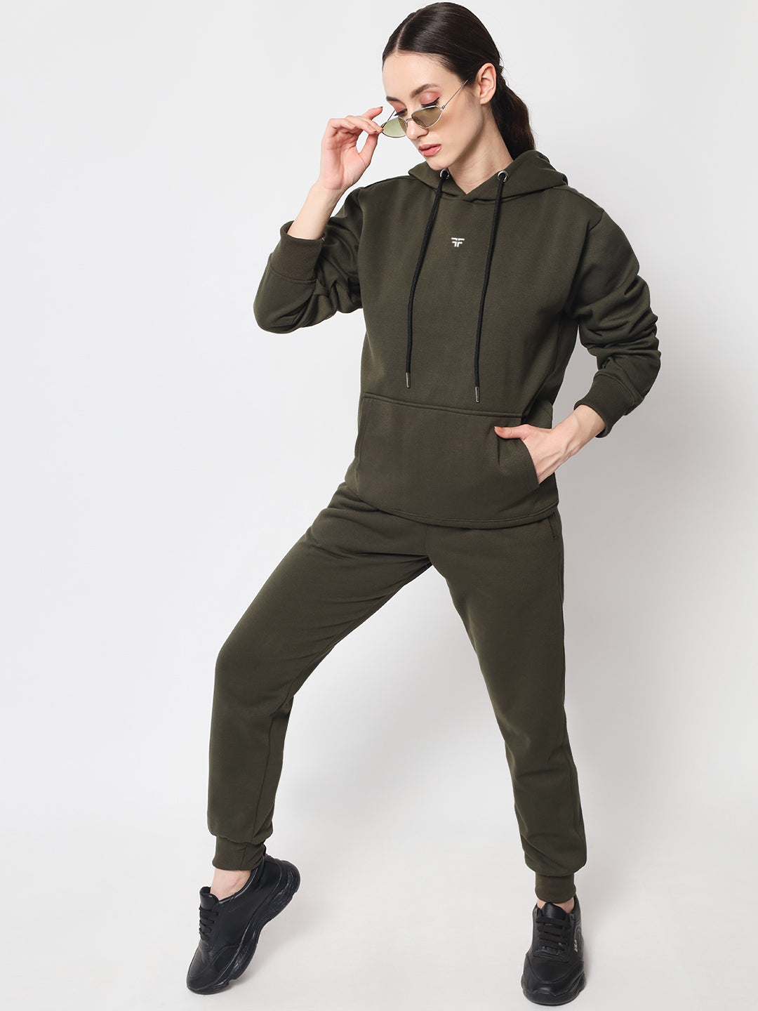 Green Thermal Co-ord Set (Hoodie and Jogger Combo)