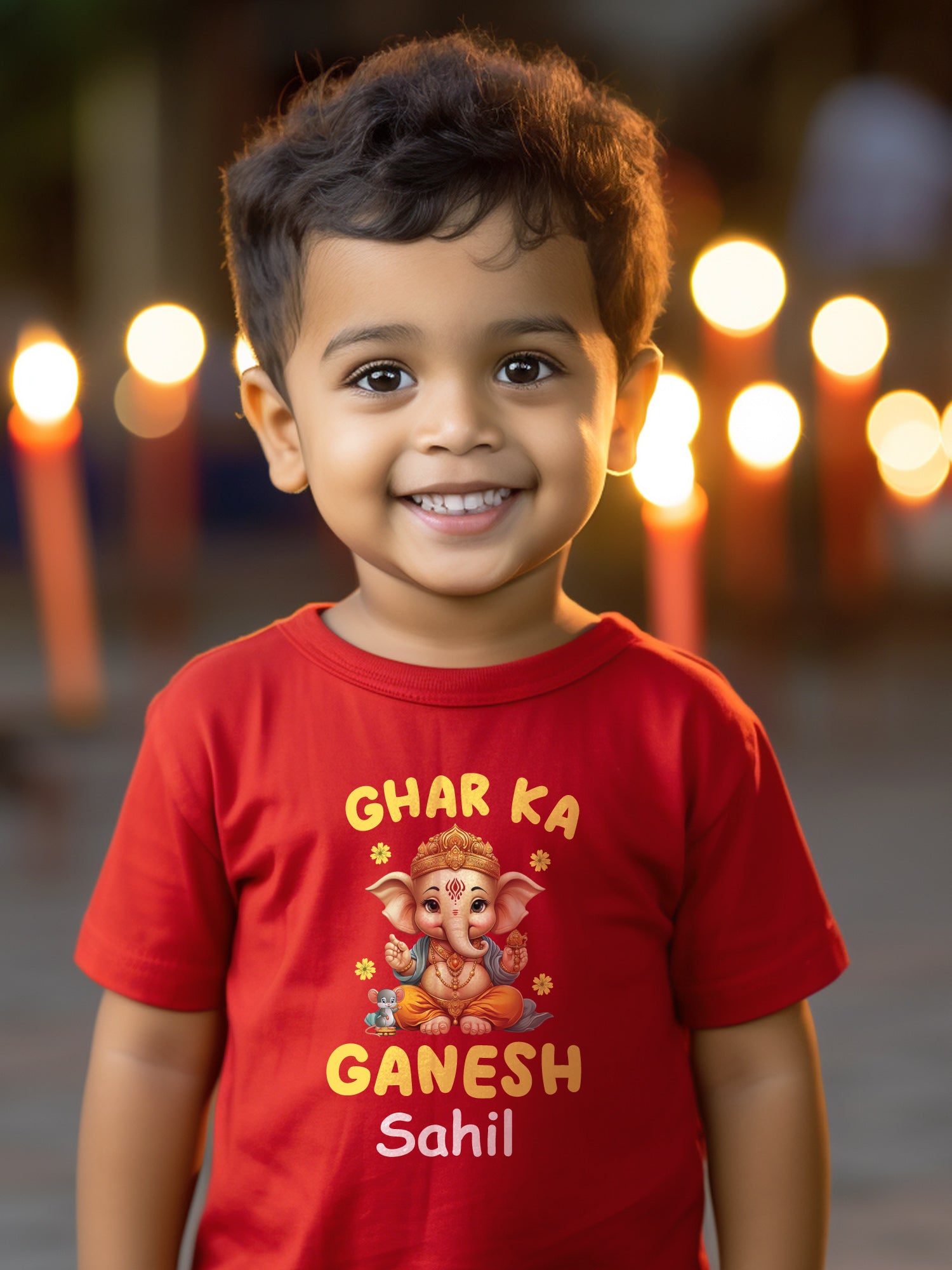 Ghar ka Ganesh Kids T Shirt w/ Custom Name